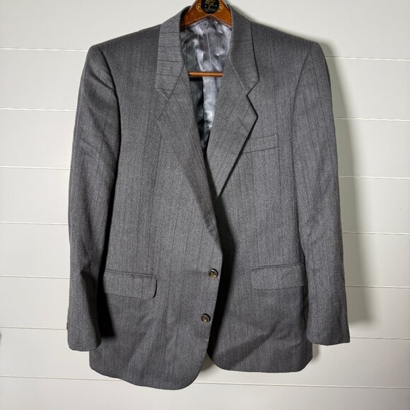 Bartolini 100% Wool Sportscoat, Blazer Gray Pinstripe Fully Lined Size 44S - Picture 1 of 10